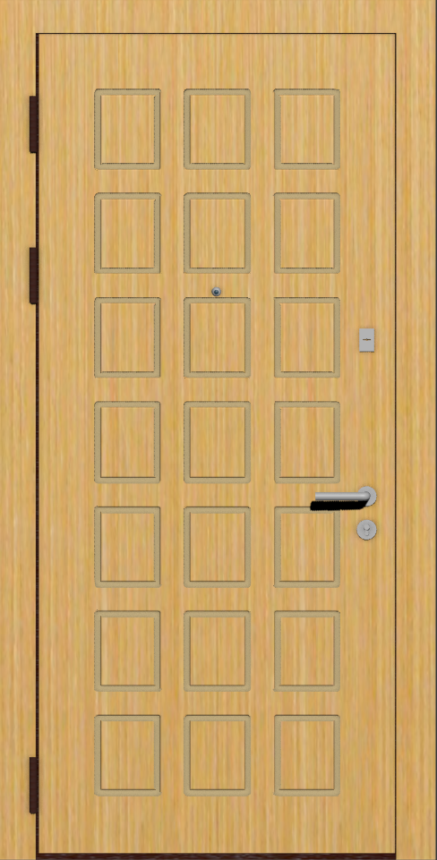 Надежная входная дверь с отделкой Шпон С21 анегри